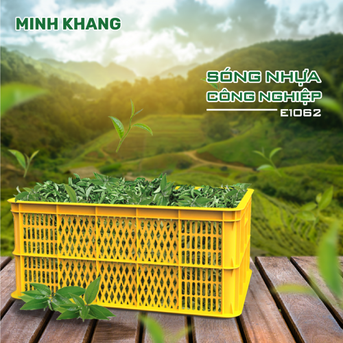 sóng nhựa hở đựng trà xanh