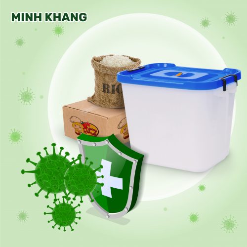 thùng nhựa vuông có nắp